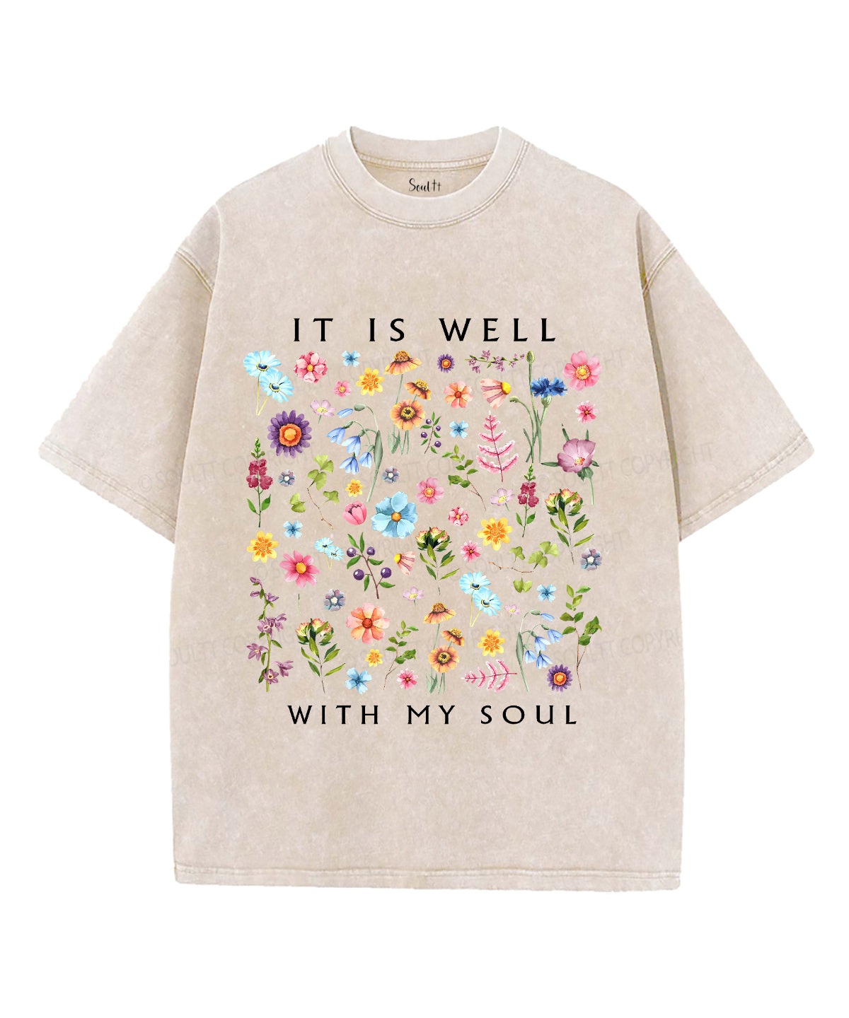 It Is Well With My Soul Unisex Washed Christian T-shirt Style012 Hoodie, Sweatshirt | CiraTrend.com (Image 4)