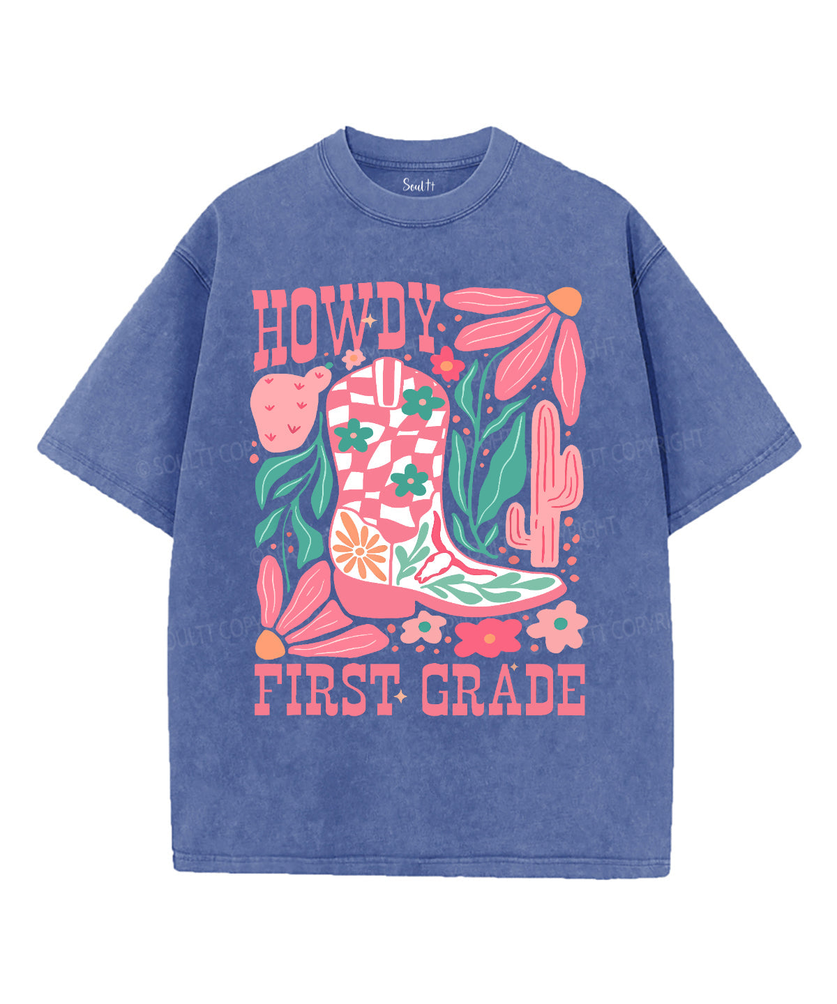 Howdy First Grade Washed Christian T-Shirts, Hoodie, Sweatshirt