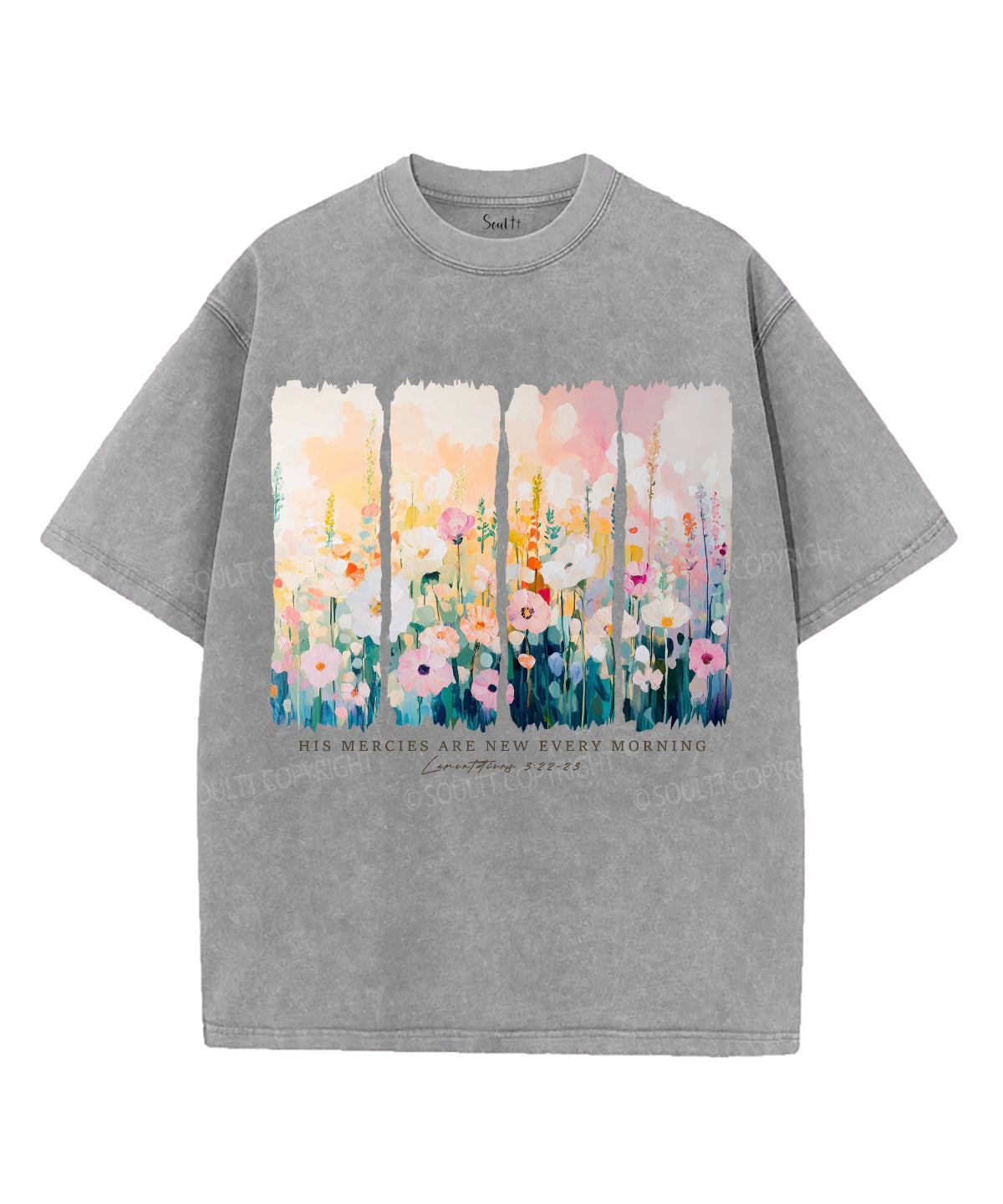 His Mercies Are New Every Morning Unisex Washed Christian T-shirt Style005 Hoodie, Sweatshirt | CiraTrend.com (Image 3)