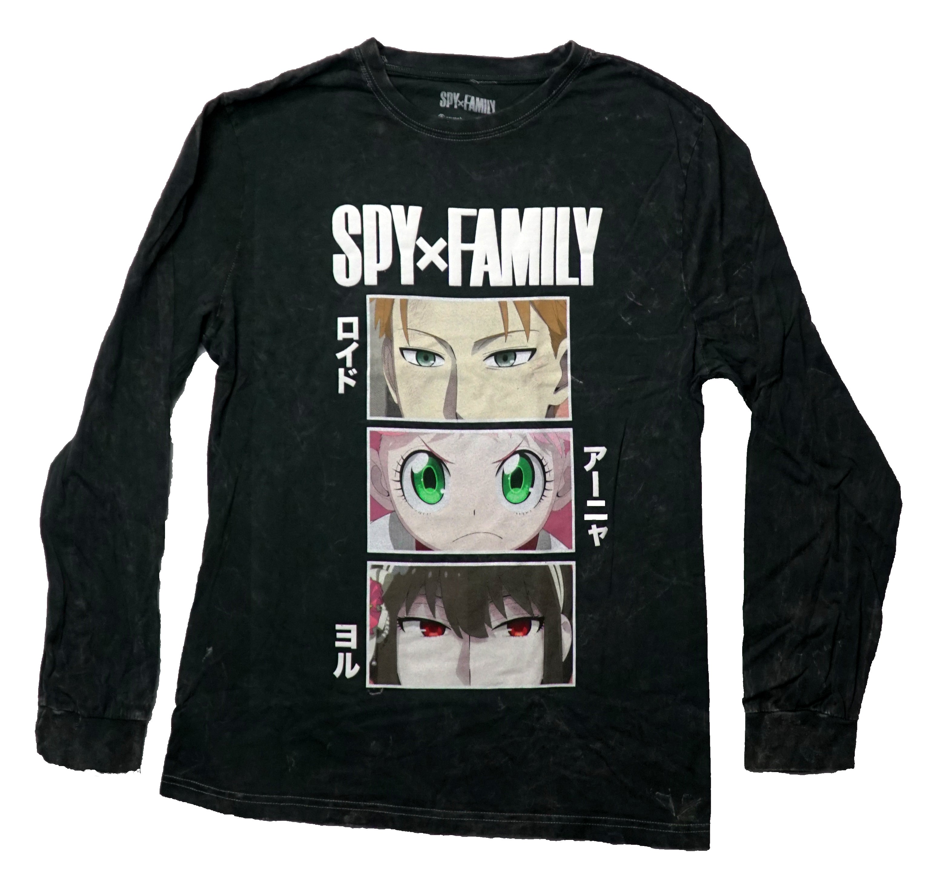 Spy x Family Mens Long Sleeve T-Shirt -3 Panel Character Eye Images Below Hoodie, Sweatshirt | CiraTrend.com