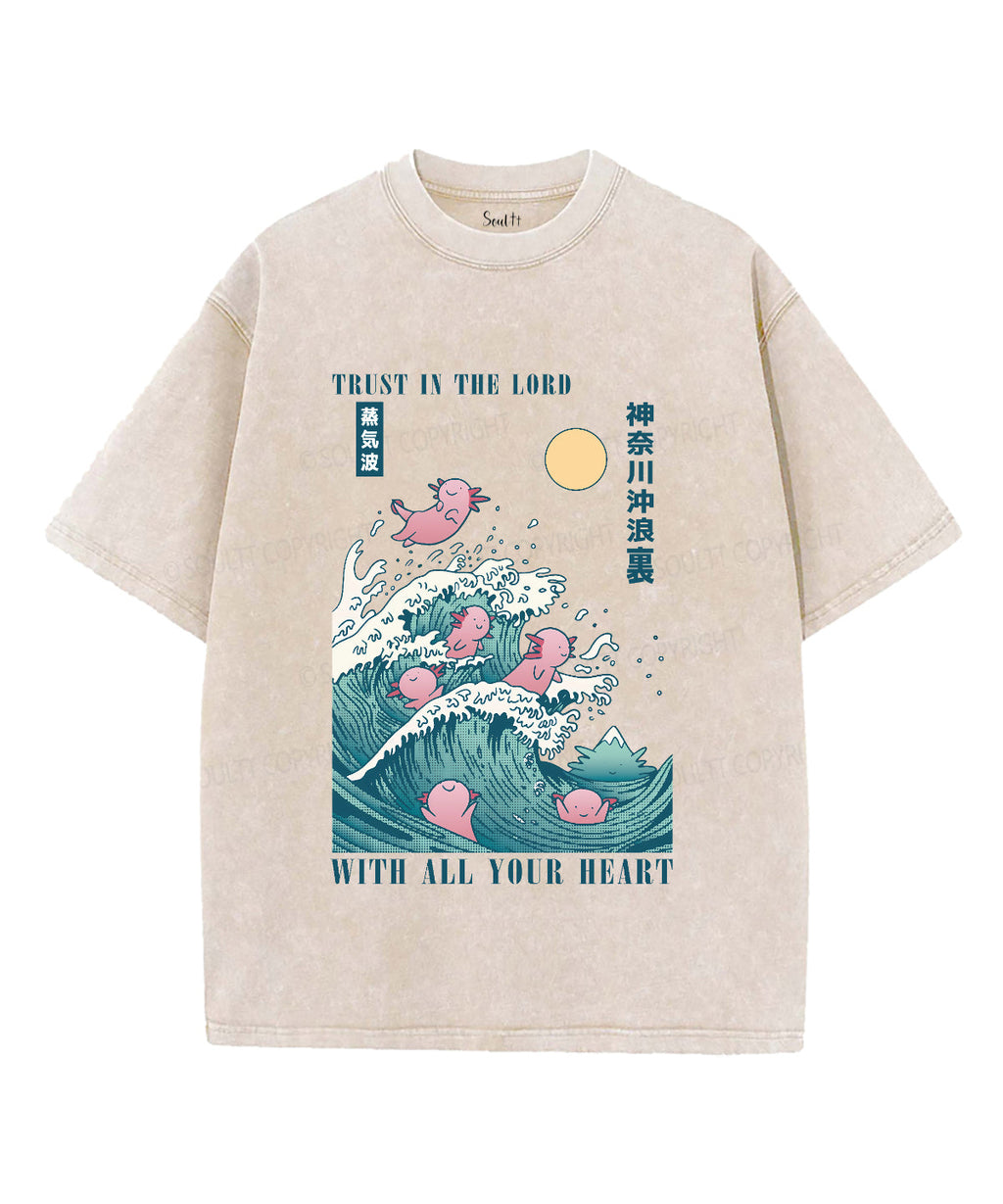 Trust In The Lord Unisex Washed Christian T-shirt Hoodie, Sweatshirt | CiraTrend.com (Image 1)