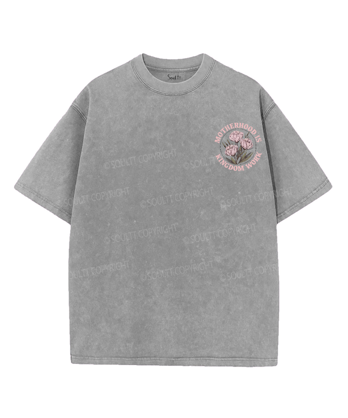 Motherhood Is Kingdom Work Double Sided Unisex Washed Christian T-shirt Style006 Hoodie, Sweatshirt | CiraTrend.com (Image 4)