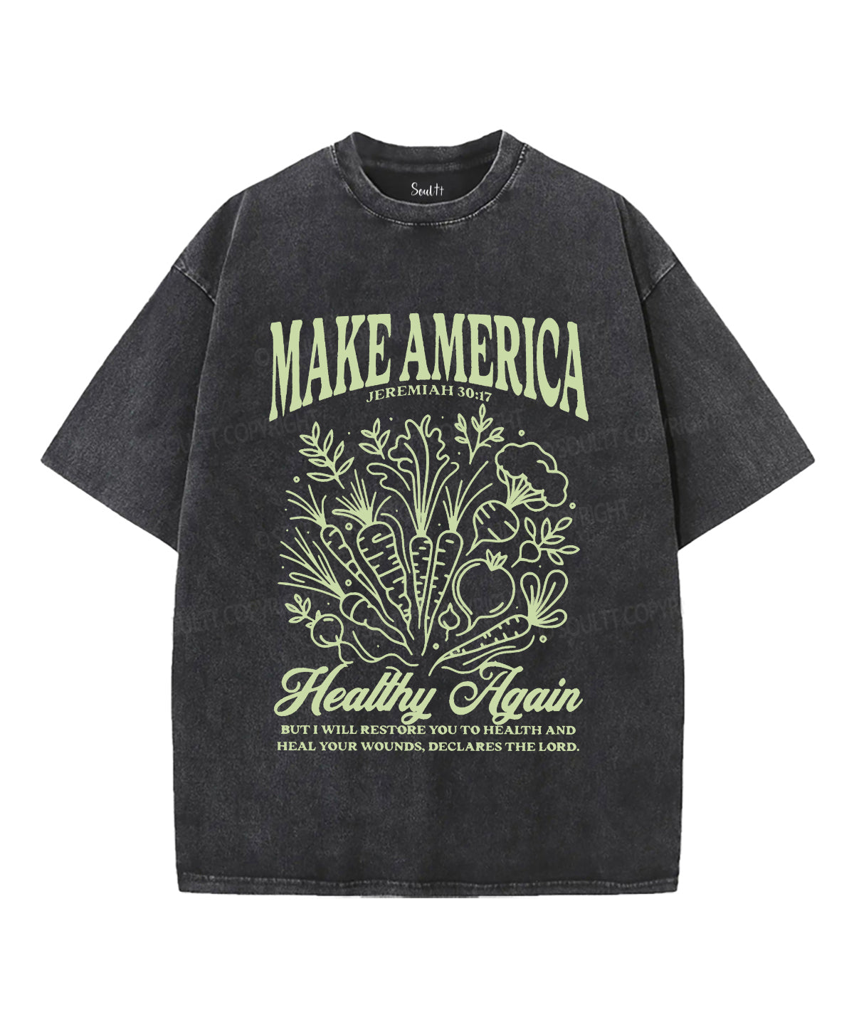 Make America Healthy Again Unisex Washed Christian T-shirt Hoodie, Sweatshirt | CiraTrend.com (Image 2)