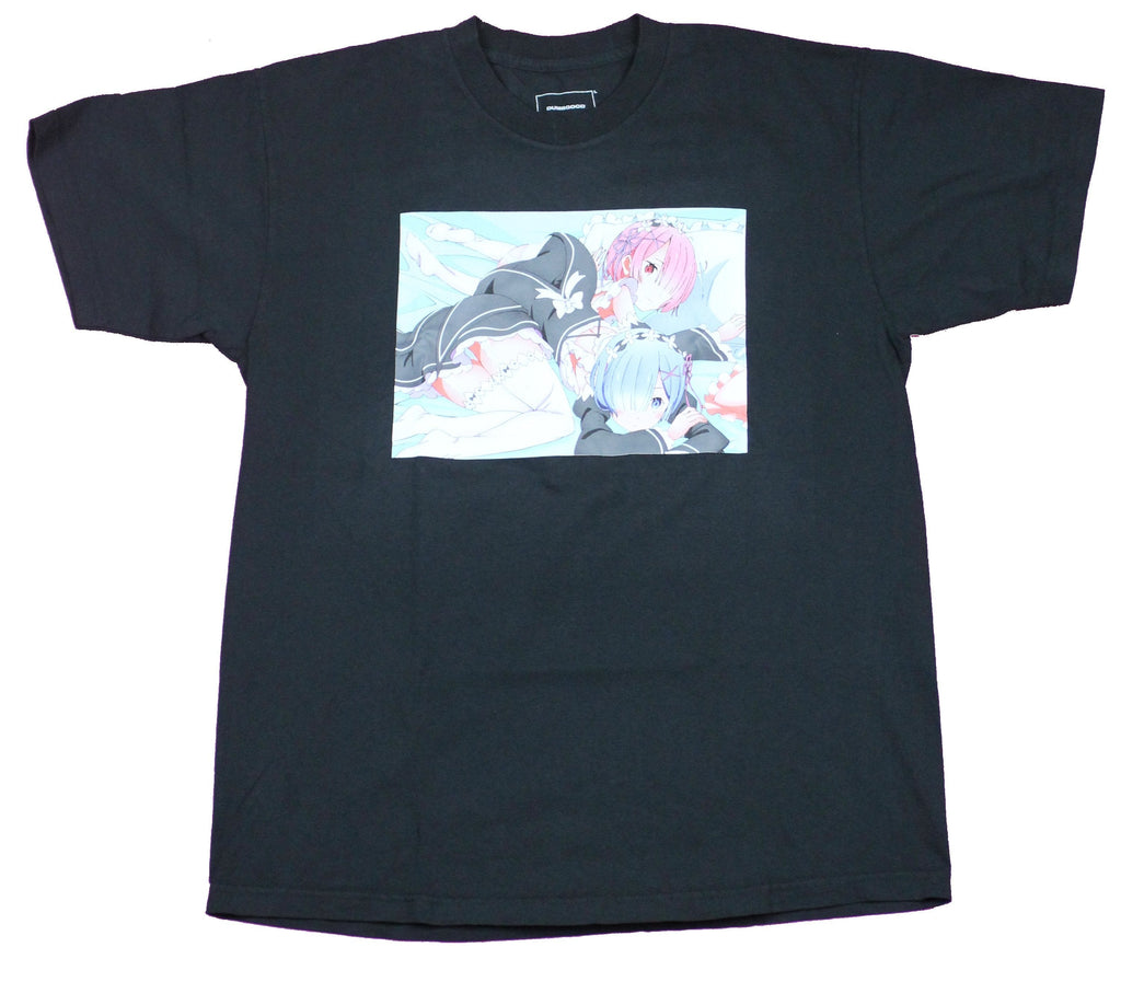 RE Zero Mens T-Shirt  - Rem & Ram Provocative Front Logo Back Hoodie, Sweatshirt | CiraTrend.com (Image 1)