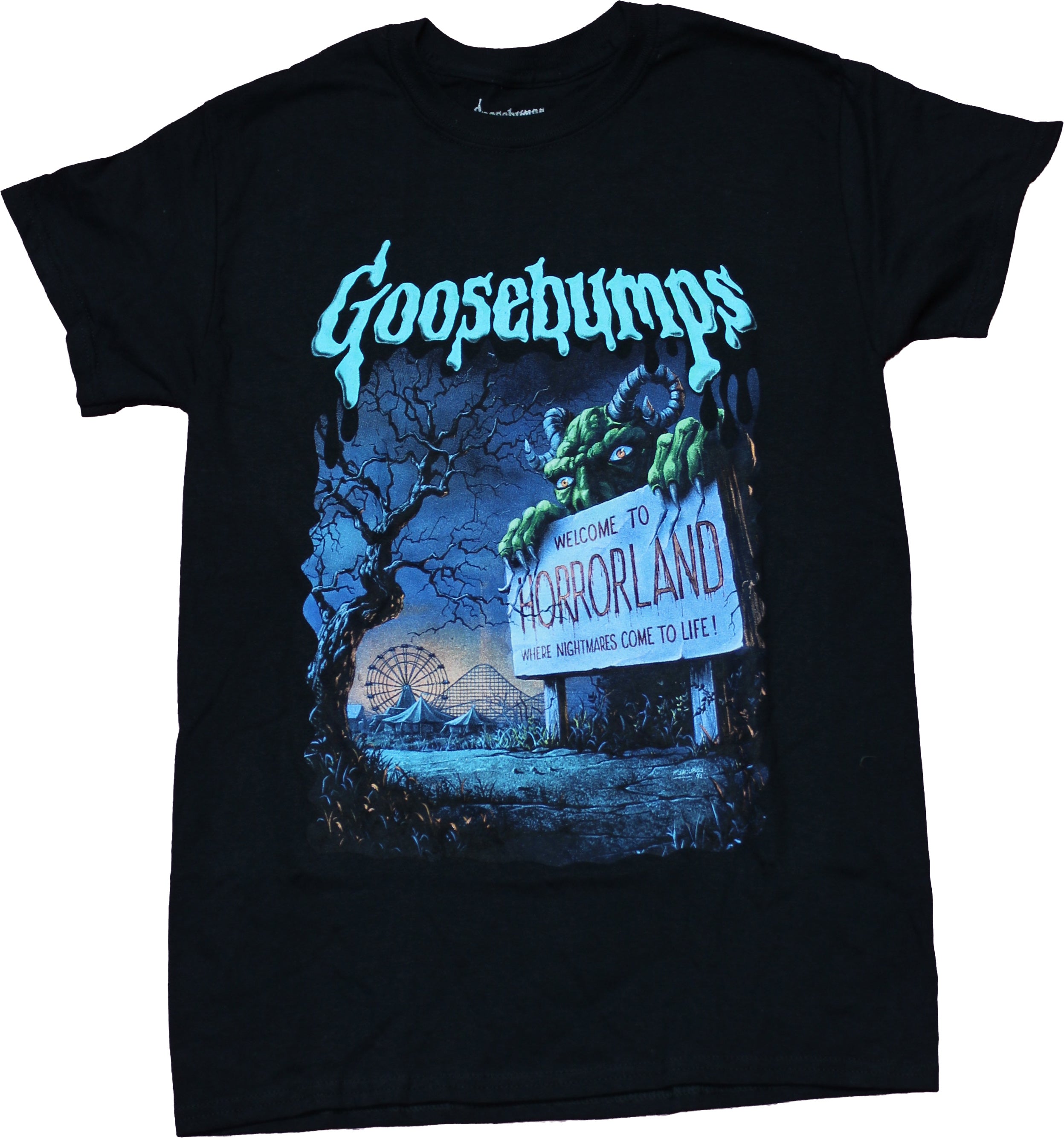 Goosebumps Mens T-Shirt - Welcome to Horrorland Rollercoaster Cover Hoodie, Sweatshirt | CiraTrend.com