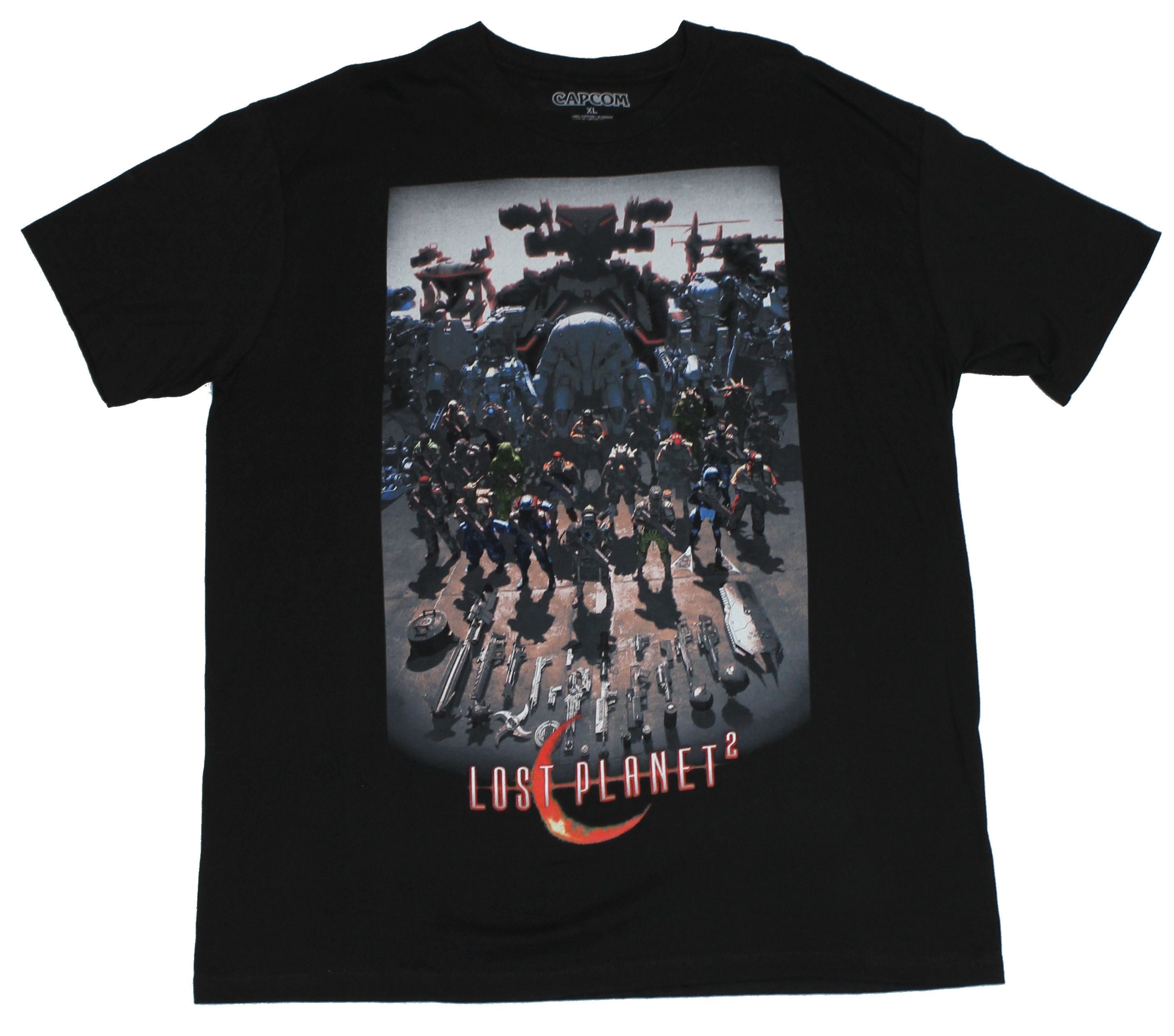 Lost Planet 2 Mens T-Shirt  - Heavy Armored Warriors Prepping For Battle Image Hoodie, Sweatshirt | CiraTrend.com
