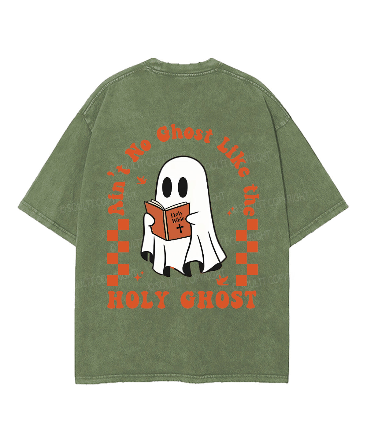 No Ghost Like Holy Ghost Double Sided Unisex Washed Christian T-shirt Hoodie, Sweatshirt | CiraTrend.com (Image 5)