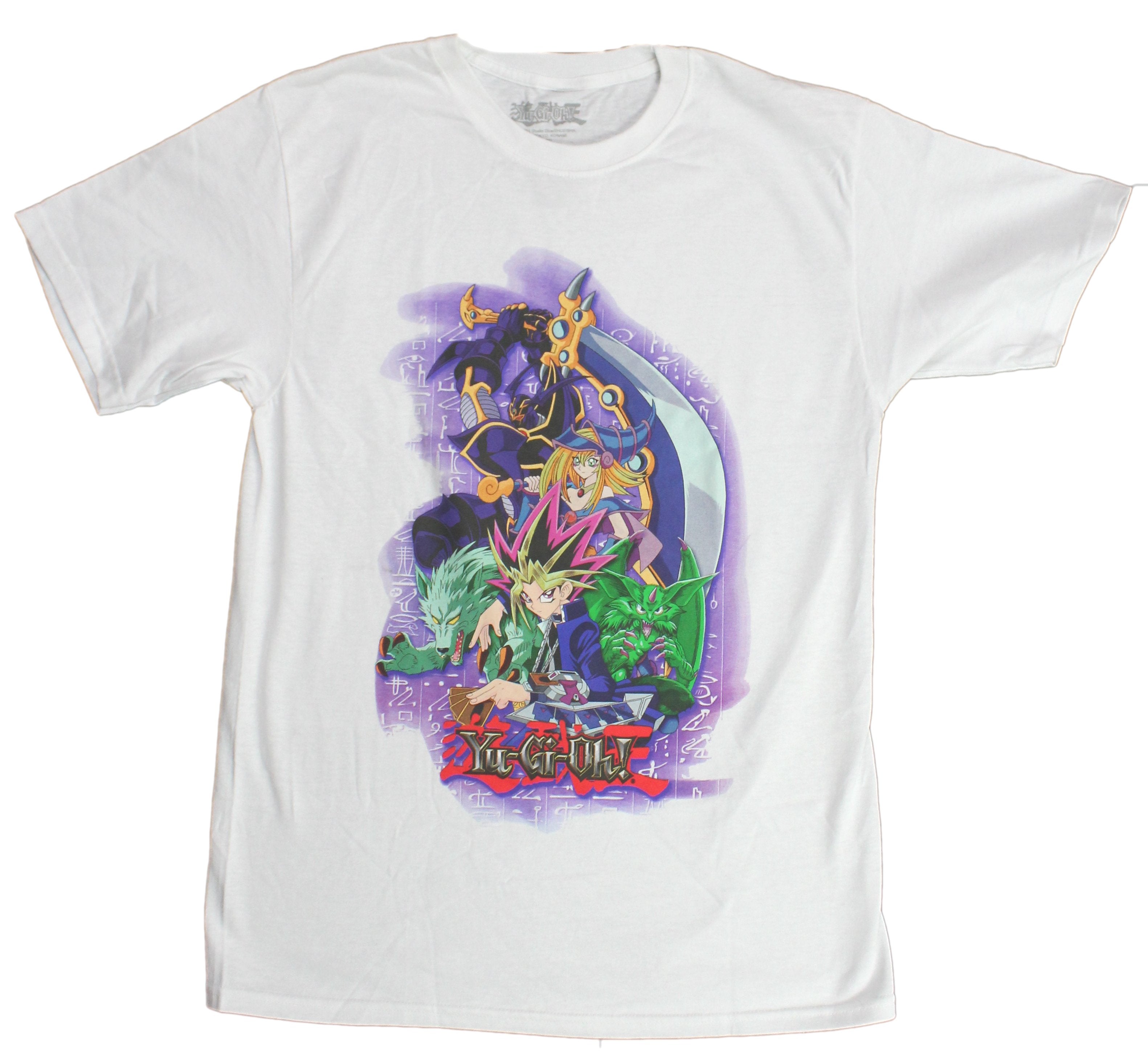 Yu-Gi-Oh Mens T-Shirt - Group Of Five On Purple Cloud Hoodie, Sweatshirt | CiraTrend.com