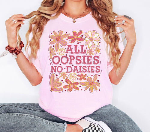 All Oopsies No Daisies, Vintage, Floral Boho Tshirt