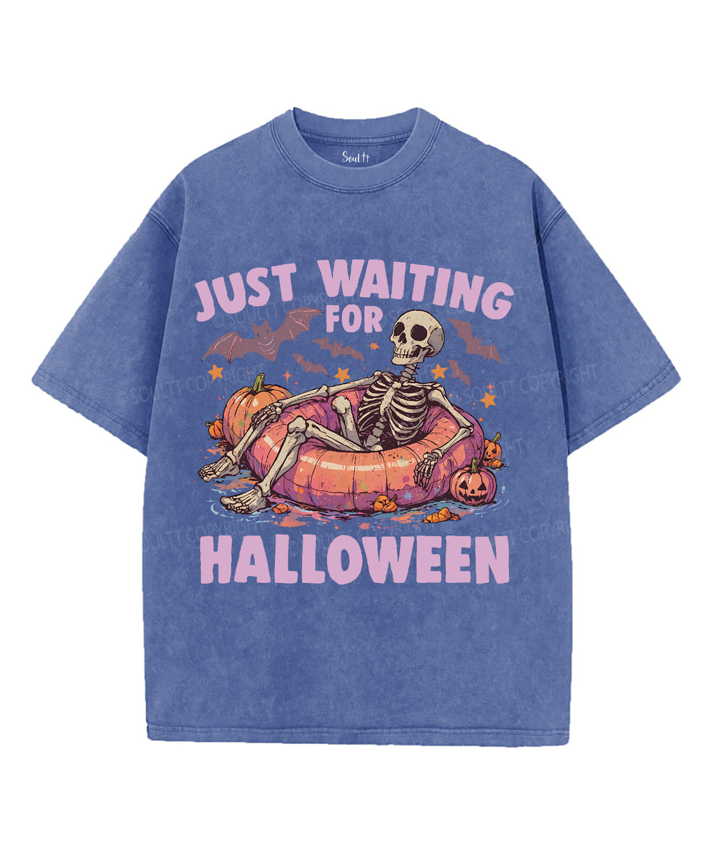 Just Waiting Halloween Washed Christian Style002 T-Shirts, Hoodie, Sweatshirt