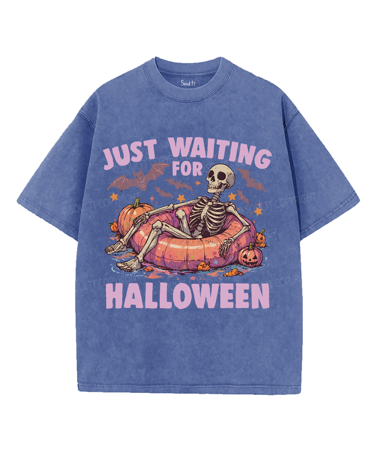 Just Waiting Halloween Washed Christian Style002 T-Shirts, Hoodie, Sweatshirt