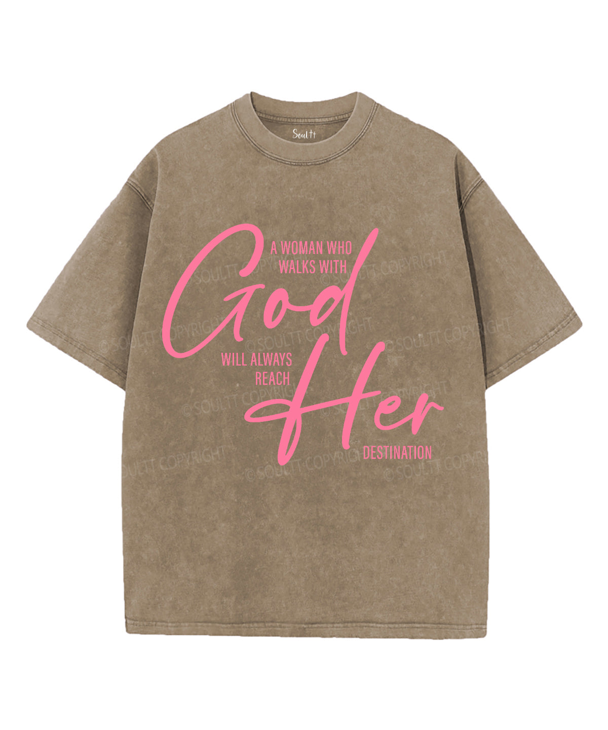 A Woman Who Walks With God Unisex Washed Christian T-shirt Hoodie, Sweatshirt | CiraTrend.com (Image 5)