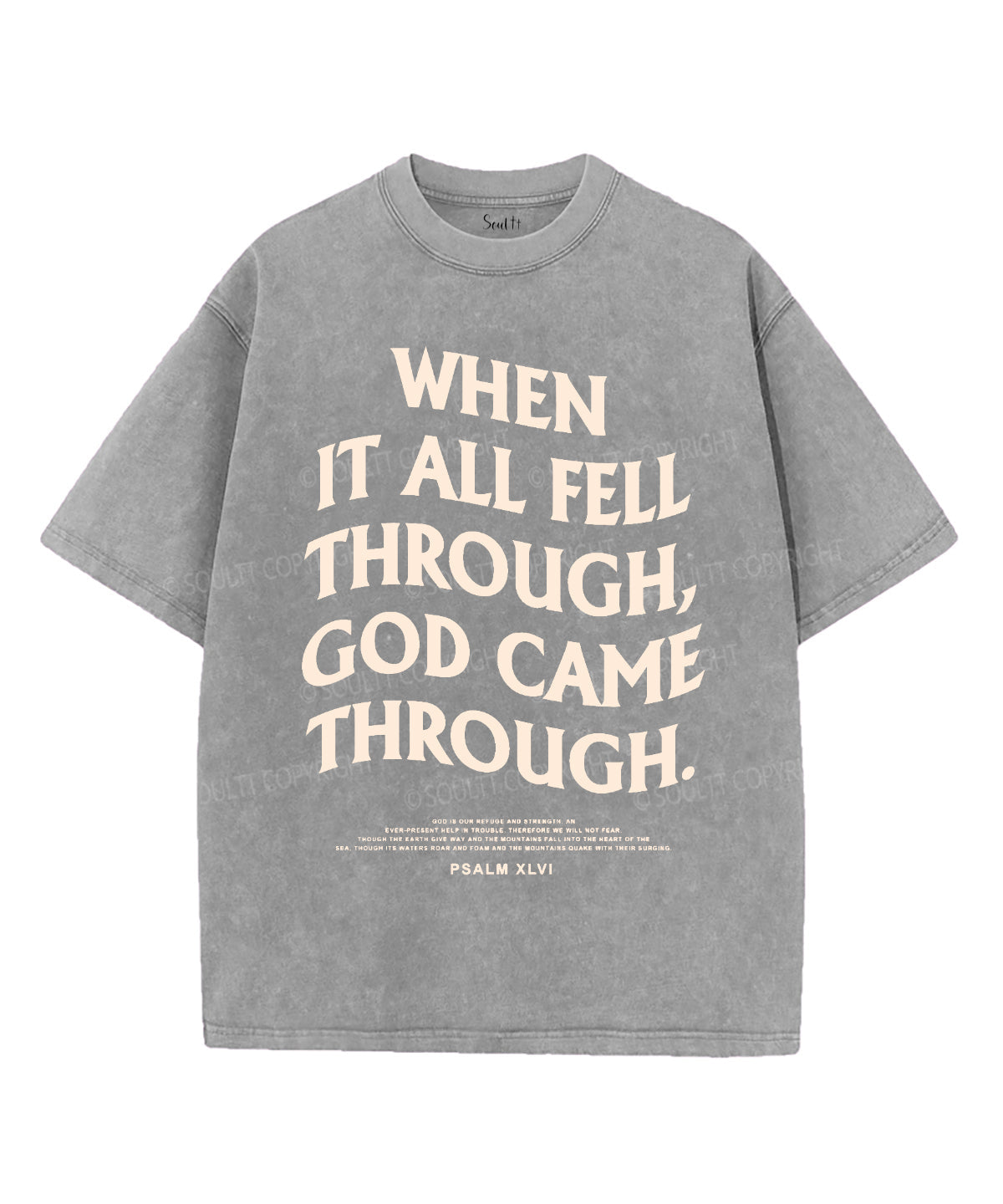 When It All Fell Through Unisex Washed Christian T-shirt Hoodie, Sweatshirt | CiraTrend.com (Image 2)