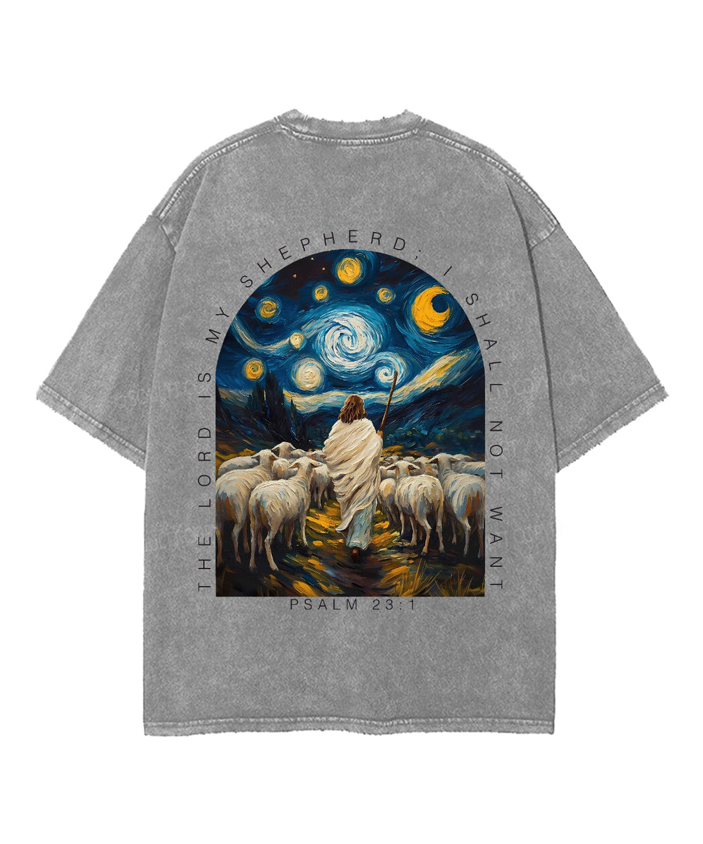 The Lord Is My Shepherd Double Sided Unisex Washed Christian T-shirt Style007 Hoodie, Sweatshirt | CiraTrend.com (Image 5)