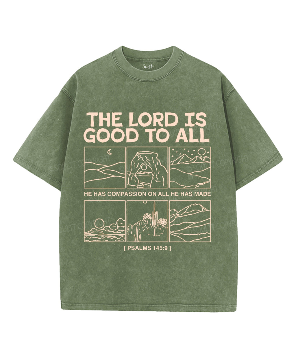 The Lord Is Good To All Unisex Washed Christian T-shirt Hoodie, Sweatshirt | CiraTrend.com (Image 4)