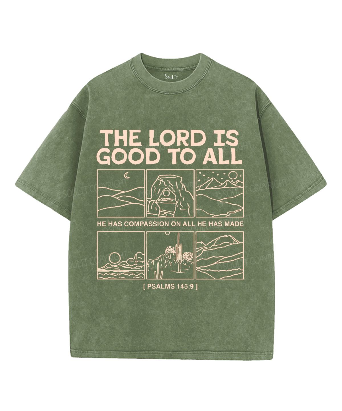 The Lord Is Good To All Unisex Washed Christian T-shirt Hoodie, Sweatshirt | CiraTrend.com (Image 4)