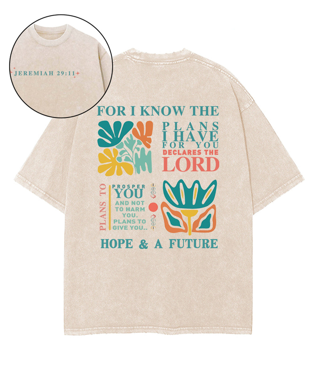 Hope & A Future Double Sided Washed Christian T-shirt Hoodie, Sweatshirt | CiraTrend.com (Image 1)