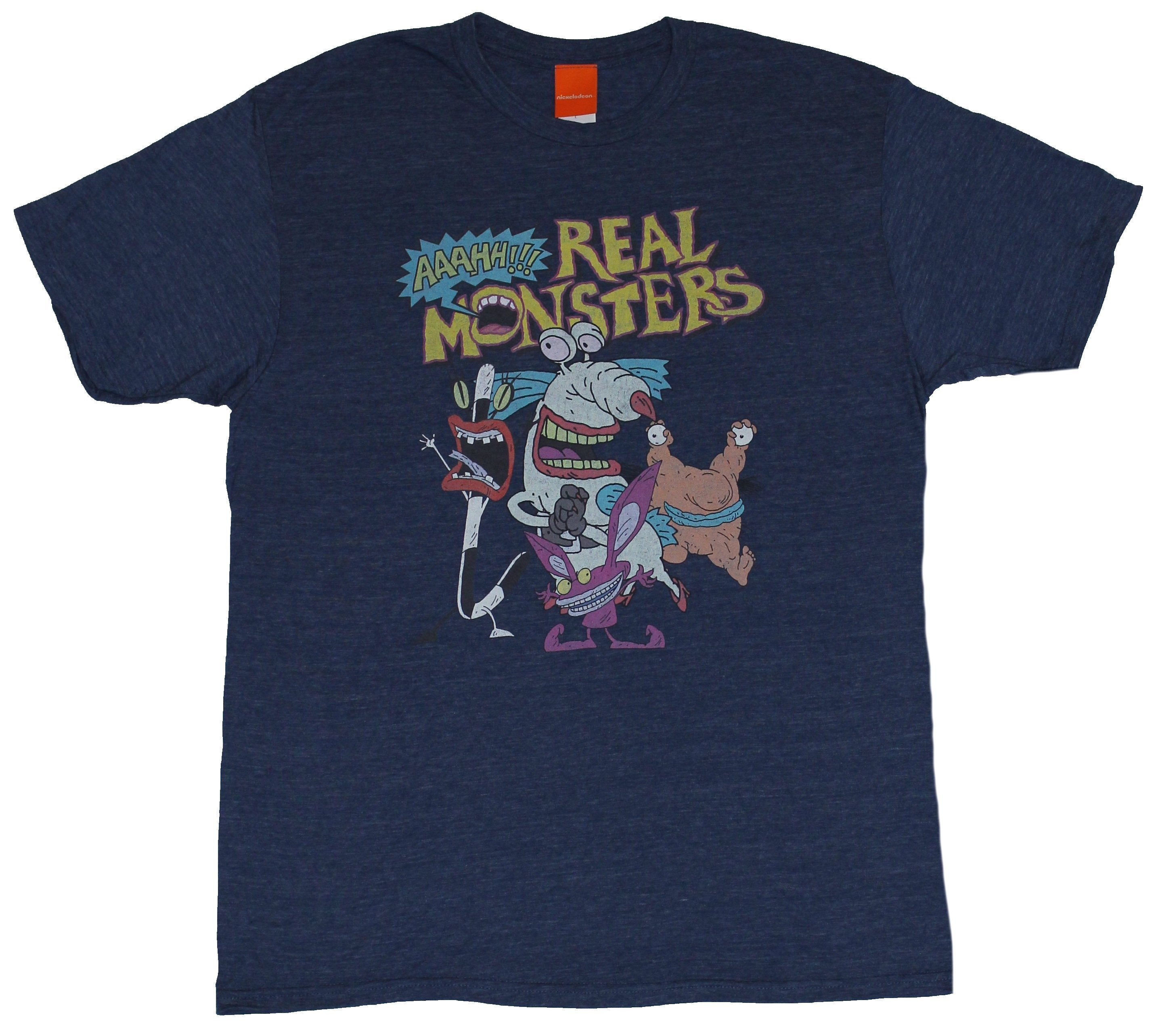 AAAHHH! Real Monsters Mens T-Shirt - Giant Character Group Under Logo Hoodie, Sweatshirt | CiraTrend.com