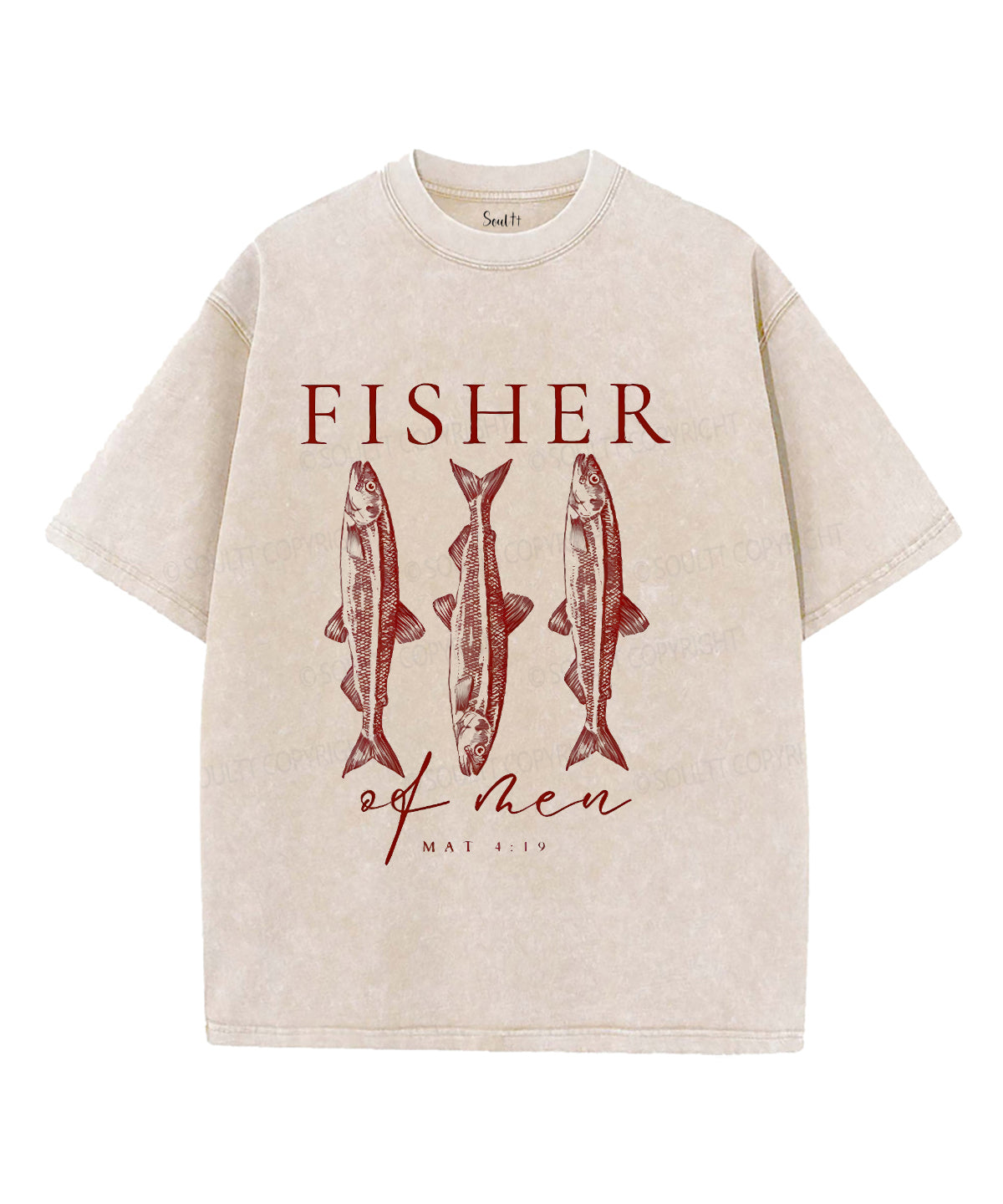 Fisher Unisex Washed Christian T-shirt Hoodie, Sweatshirt | CiraTrend.com (Image 1)
