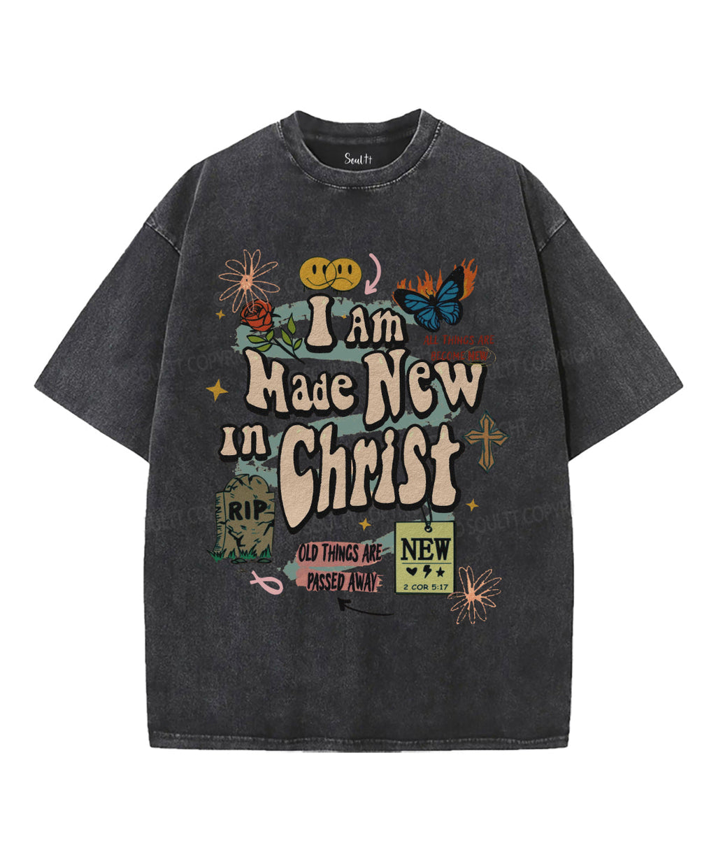 I Am Made New Christ Washed Christian T-Shirts, Hoodie, Sweatshirt