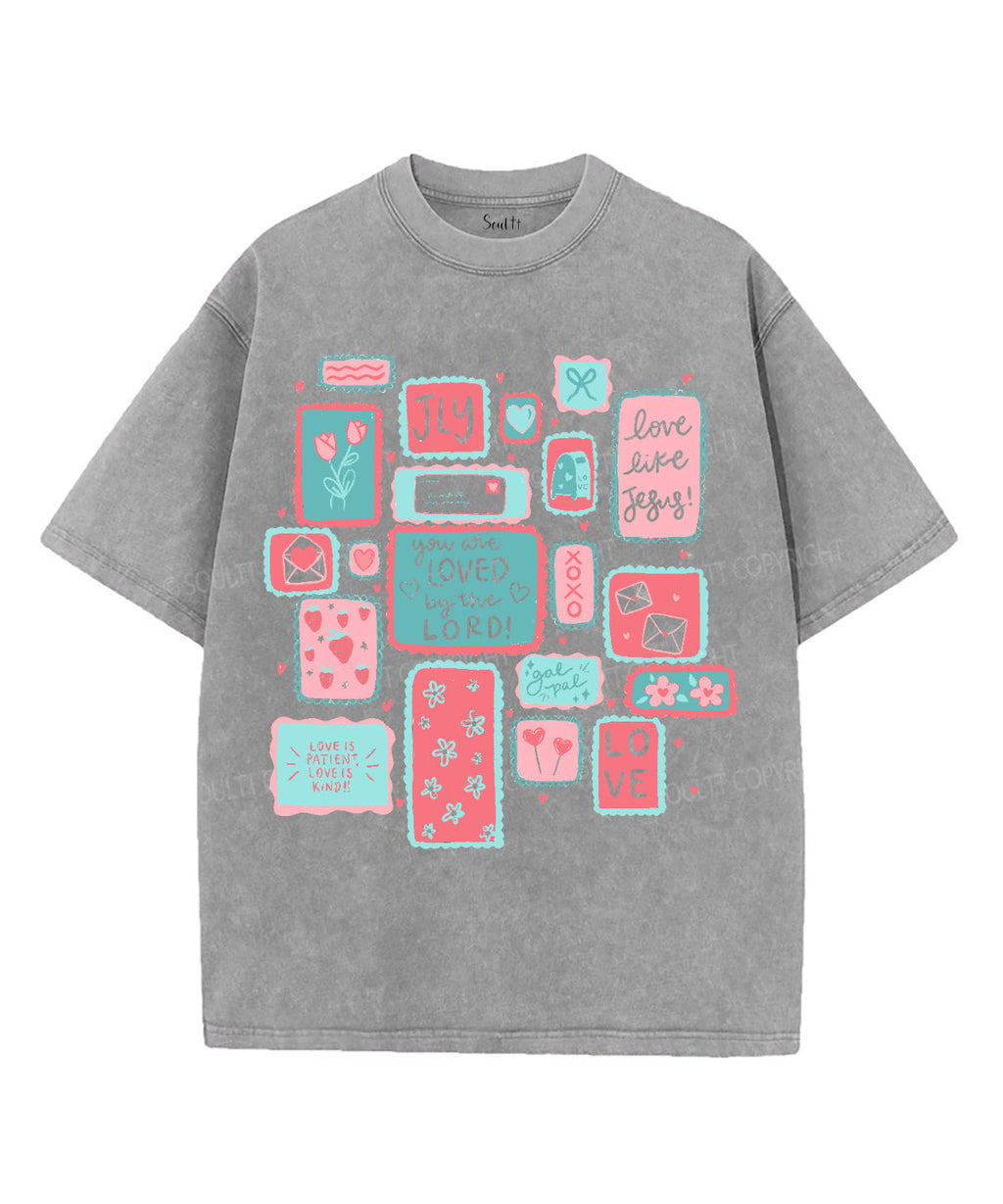 Love Like Jesus Unisex Washed Christian T-shirt Hoodie, Sweatshirt | CiraTrend.com (Image 2)