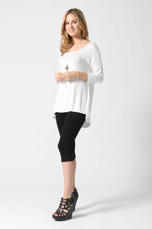 .SI-3712 3Q Sleeve Hi-Low Tunic
