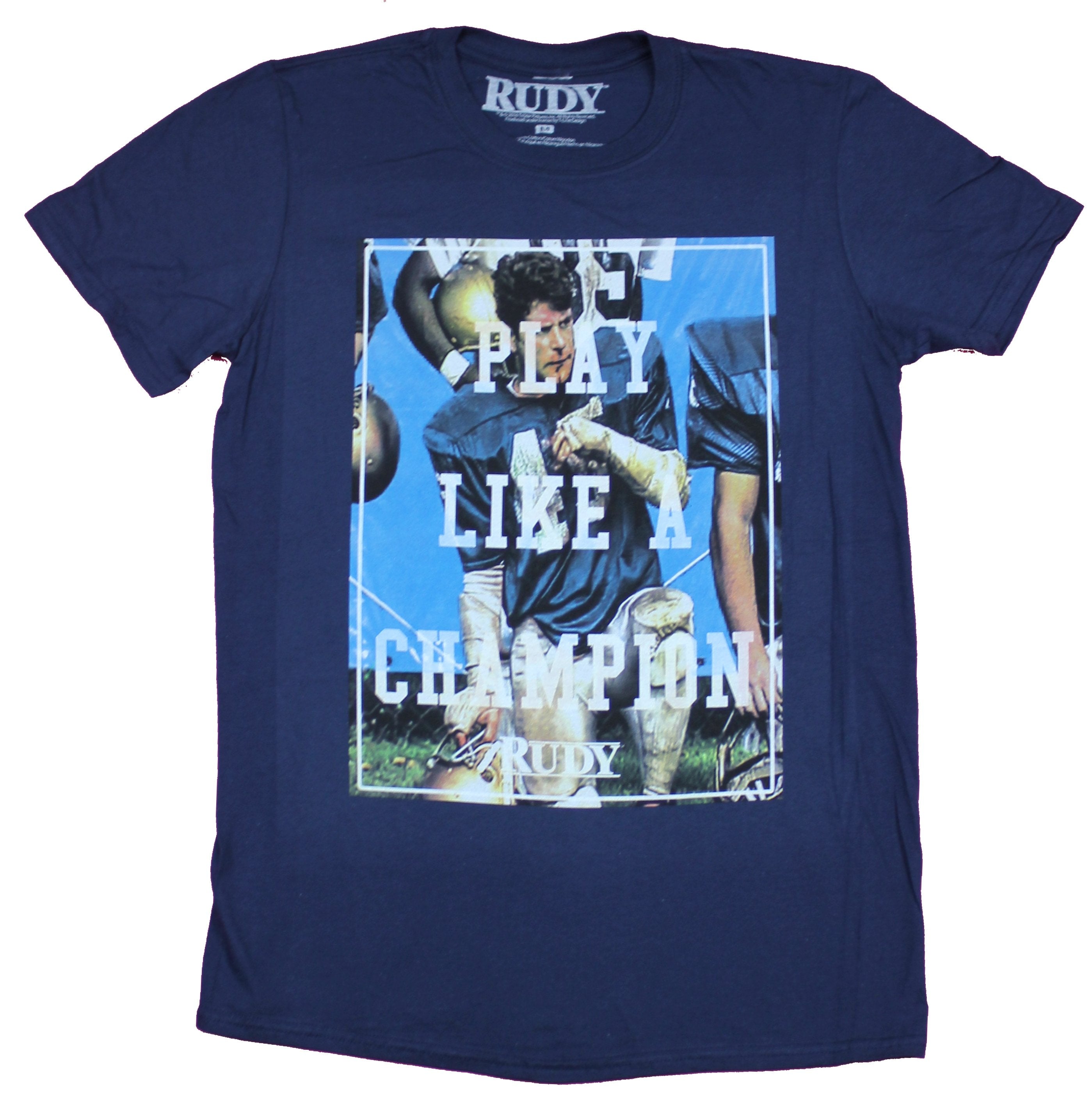 Rudy Mens T-Shirt - Play Like a Champion Hoodie, Sweatshirt | CiraTrend.com