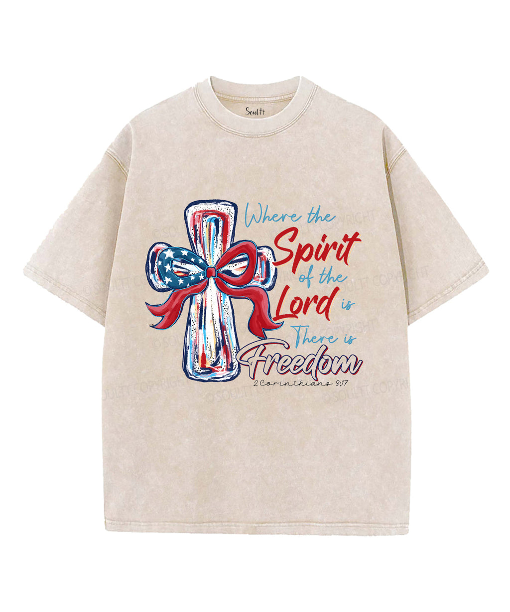 Spirit of the Lord Unisex Washed Christian T-shirt Hoodie, Sweatshirt | CiraTrend.com (Image 4)