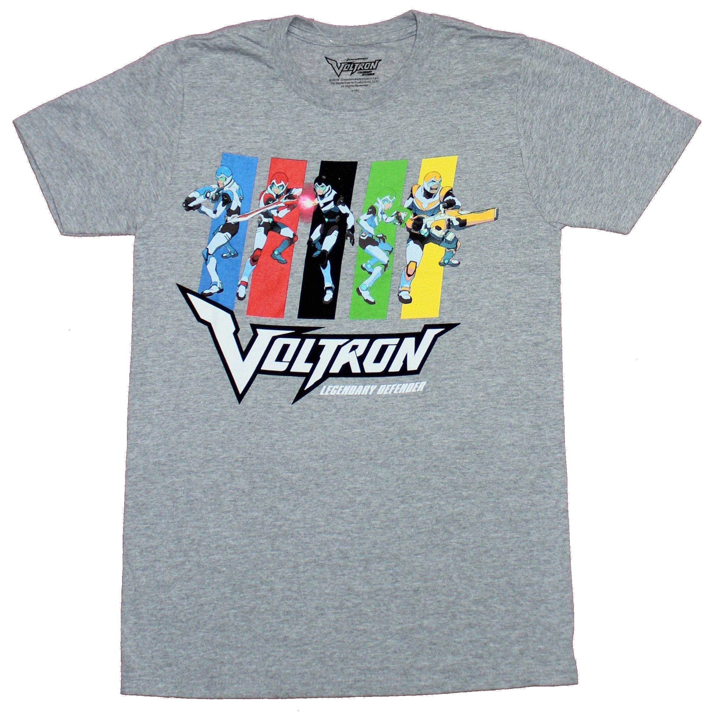 Voltron Legendary Defender Mens T-Shirt - 5 Character Color Swathes Image Hoodie, Sweatshirt | CiraTrend.com
