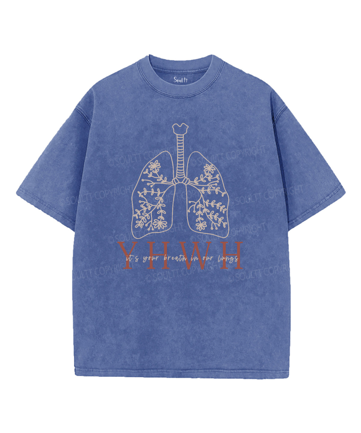 YHWH Double Sided Unisex Washed Christian T-shirt Hoodie, Sweatshirt | CiraTrend.com (Image 5)