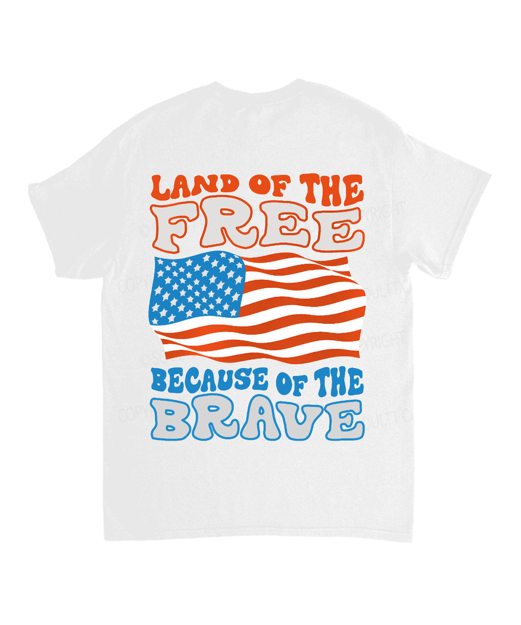 Land Of The Free Double Sided Unisex Cotton Christian T-Shirt Style001 Hoodie, Sweatshirt | CiraTrend.com (Image 3)