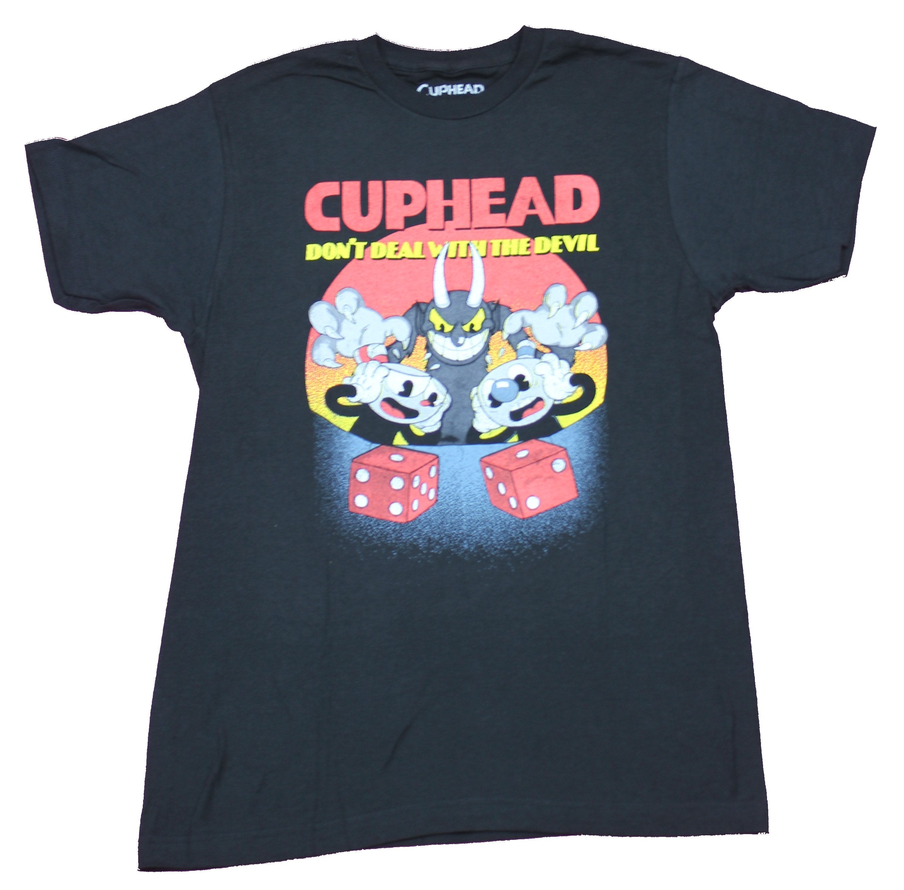 Cuphead Mens T-Shirt - Don't Deal With The Devil Dice Roll Image Hoodie, Sweatshirt | CiraTrend.com