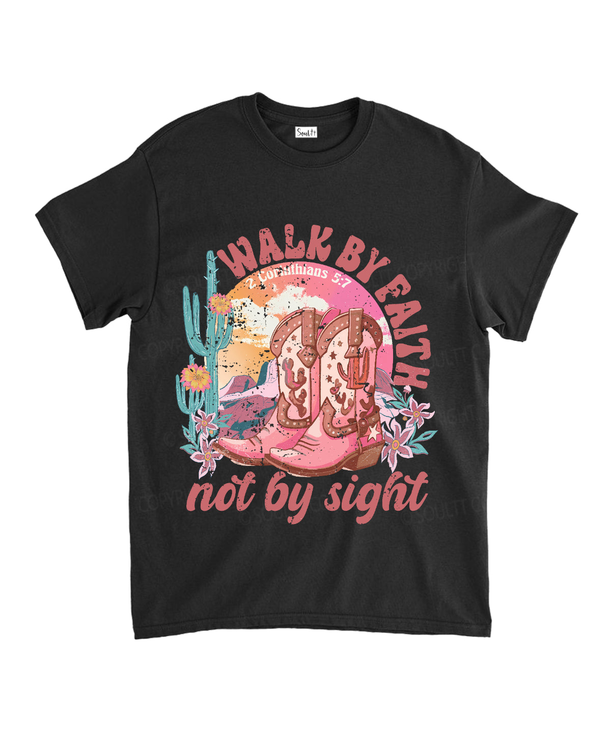 Walk By Faith Unisex Cotton Christian T-Shirt Style001 Hoodie, Sweatshirt | CiraTrend.com (Image 3)