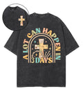 A Lot Can Happen Double Sided Unisex Washed Christian T-shirt Hoodie, Sweatshirt | CiraTrend.com (Image 1)