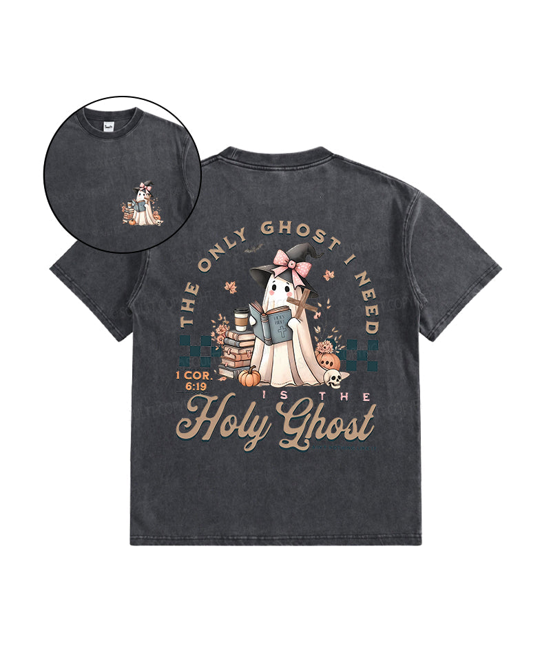 Kids The Only Ghost I Need Holy Ghost Double Sided Washed Christian T-shirt Hoodie, Sweatshirt | CiraTrend.com (Image 1)