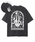 Sunday Is Coming Double Sided Unisex Washed Christian T-shirt Hoodie, Sweatshirt | CiraTrend.com (Image 1)