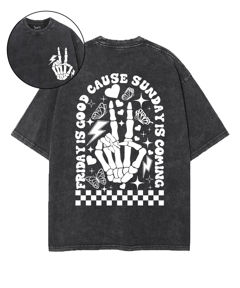 Sunday Is Coming Double Sided Unisex Washed Christian T-shirt Hoodie, Sweatshirt | CiraTrend.com (Image 1)