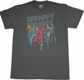Justice League of America Mens T-Shirt - Flash Leading Group Under Logo Hoodie, Sweatshirt | CiraTrend.com