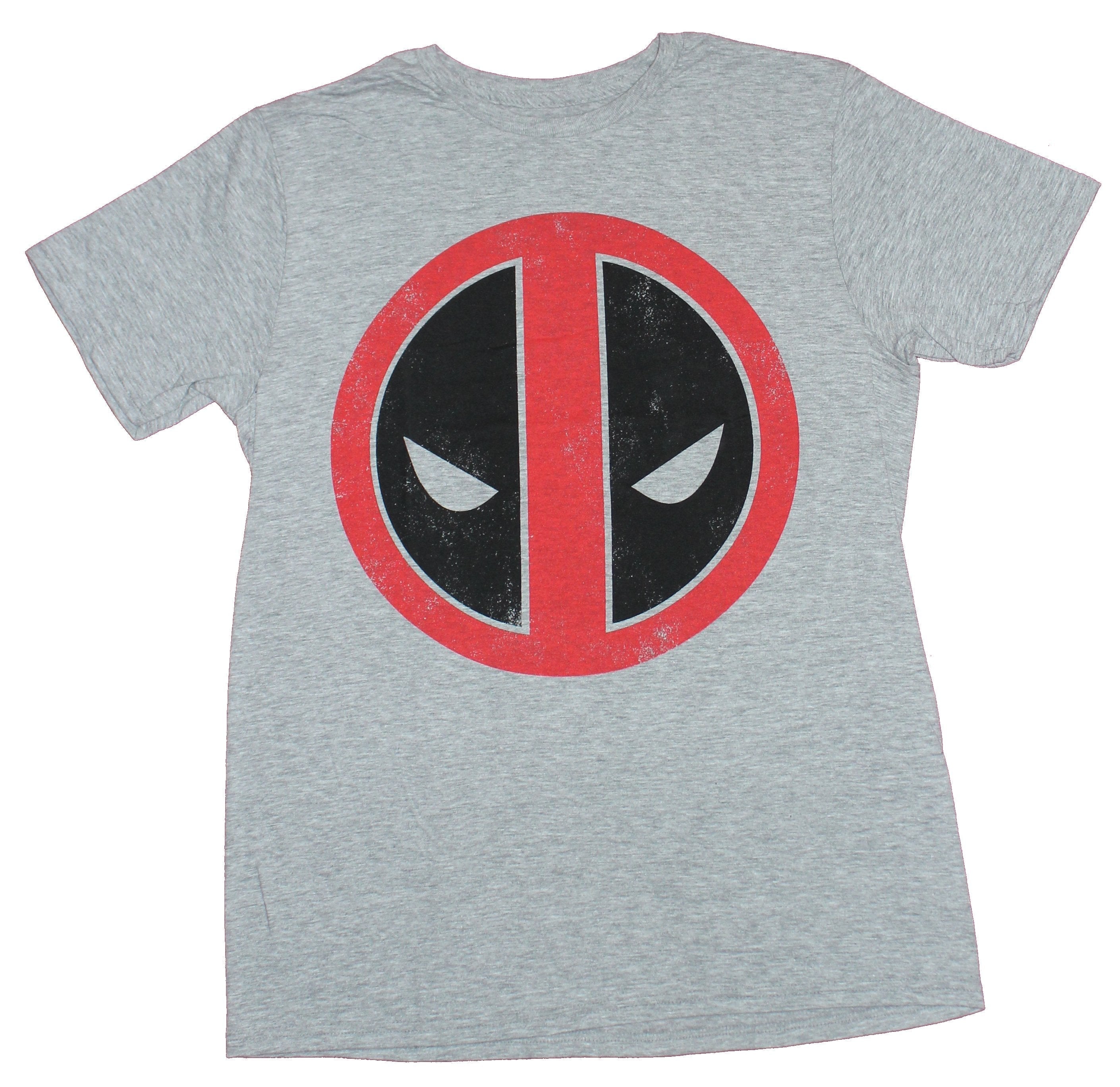 Deadpool Mens T-Shirt - Classic Face Logo Two Color Distressed Hoodie, Sweatshirt | CiraTrend.com