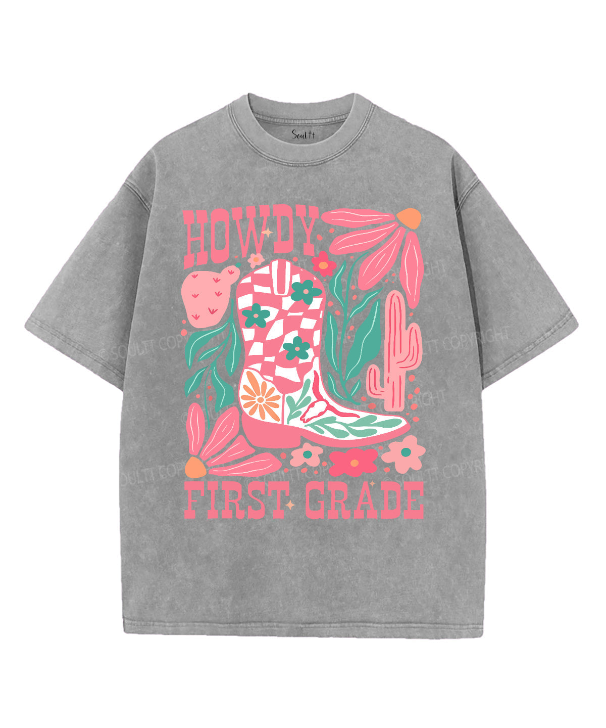 Howdy First Grade Washed Christian T-Shirts, Hoodie, Sweatshirt