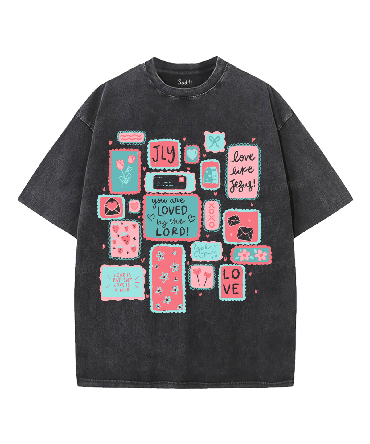 Love Like Jesus Unisex Washed Christian T-shirt Hoodie, Sweatshirt | CiraTrend.com (Image 1)