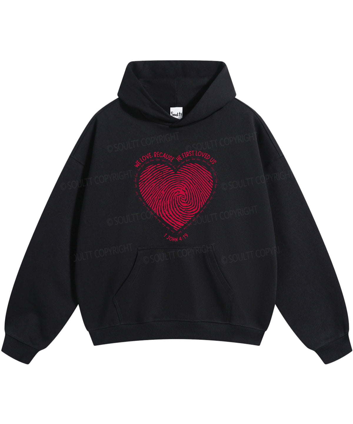 Becuse He First Love Us Cotton Christian Hoodie T-Shirts, Sweatshirt | CiraTrend.com (Image 2)