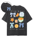 It Is Well With My Soul Double Sided Unisex Washed Christian T-shirt Style008 Hoodie, Sweatshirt | CiraTrend.com (Image 1)