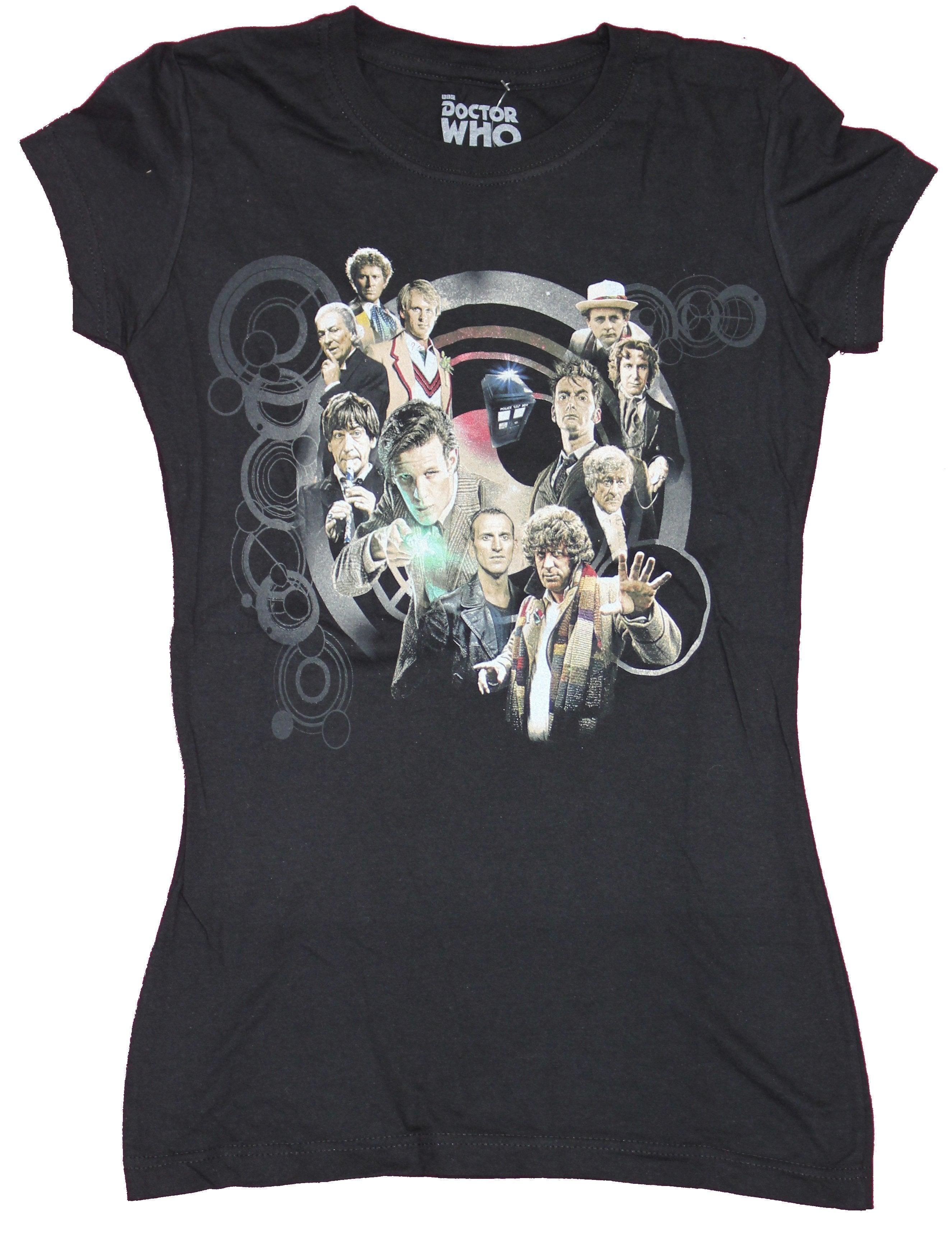 Doctor Who Girls Juniors T-Shirt  - All The Doctors Through Time Hoodie, Sweatshirt | CiraTrend.com