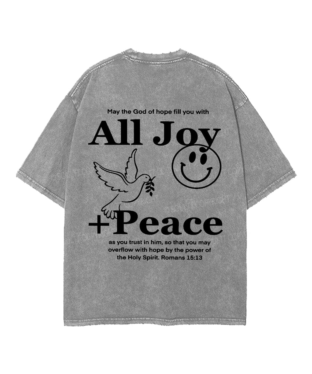 All Joy+Peace Double Sided Unisex Washed Christian T-shirt Hoodie, Sweatshirt | CiraTrend.com (Image 5)