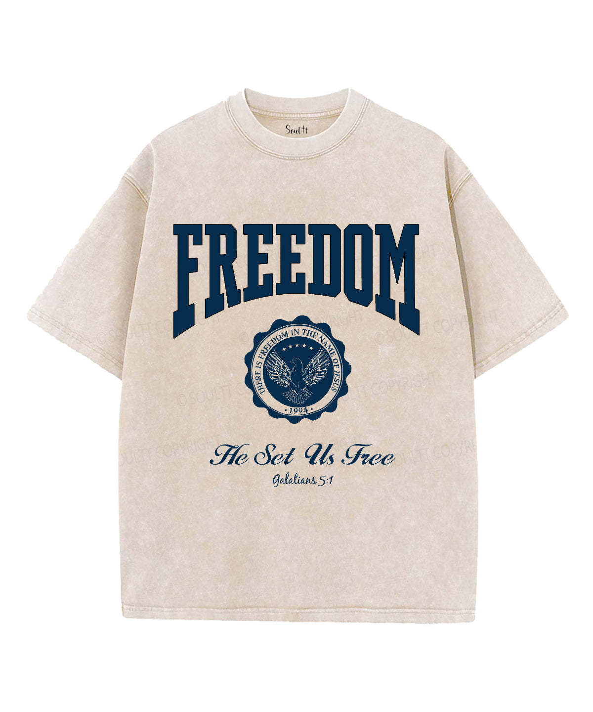 He Set Us Free Washed Christian T-Shirts, Hoodie, Sweatshirt