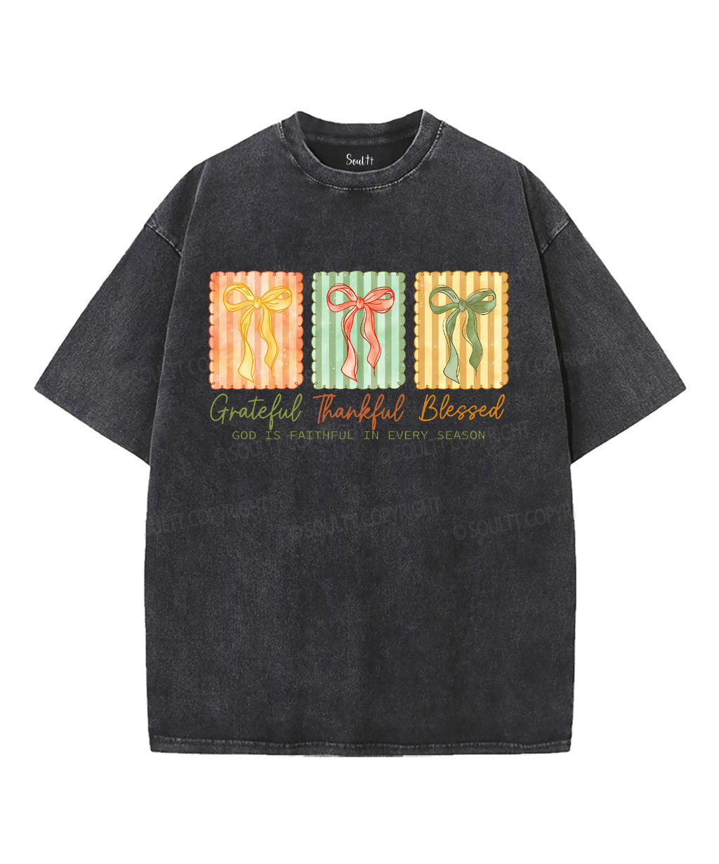 God Is Faithful In Every Season Unisex Washed Christian T-shirt Hoodie, Sweatshirt | CiraTrend.com (Image 2)