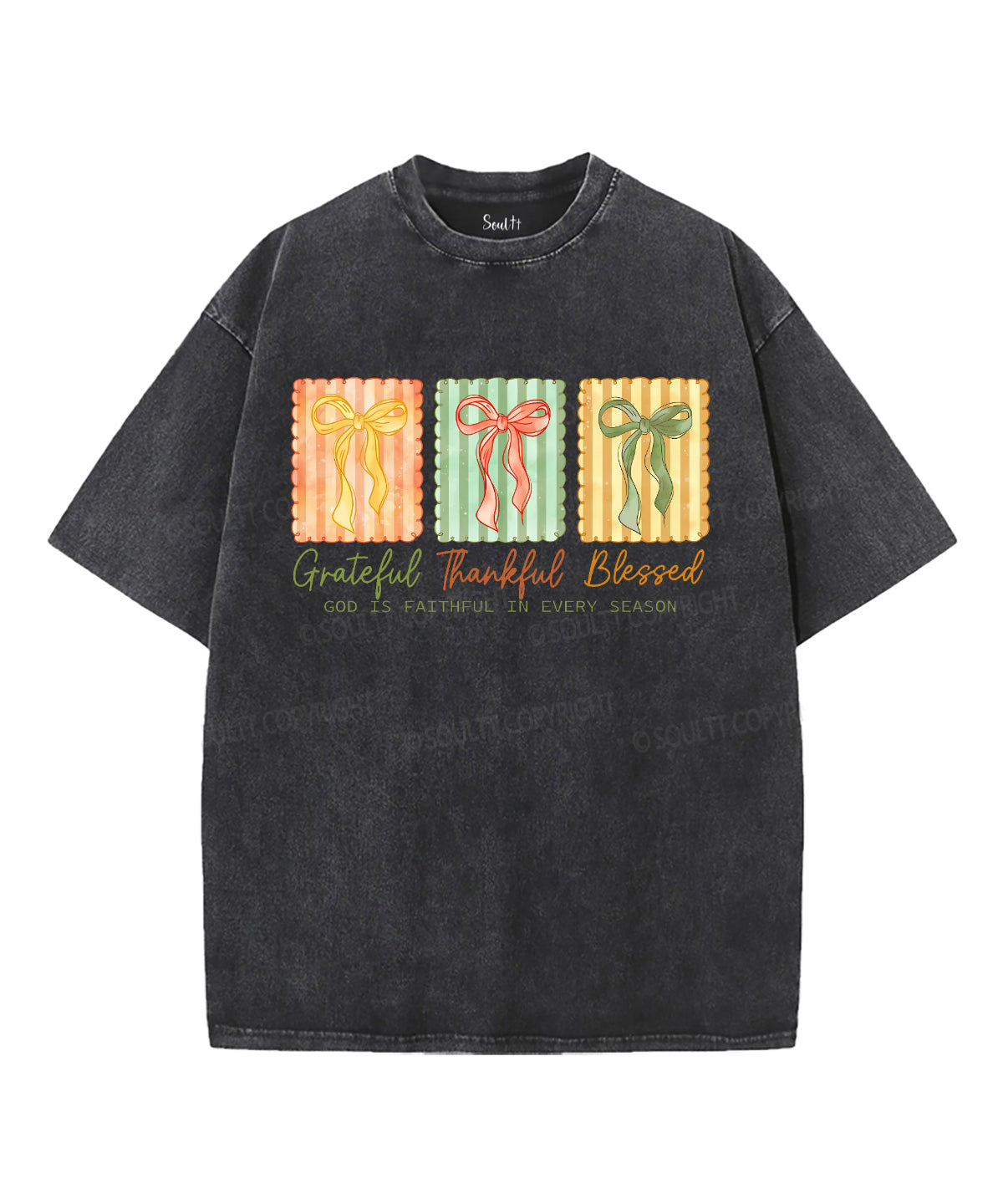 God Is Faithful In Every Season Unisex Washed Christian T-shirt Hoodie, Sweatshirt | CiraTrend.com (Image 2)