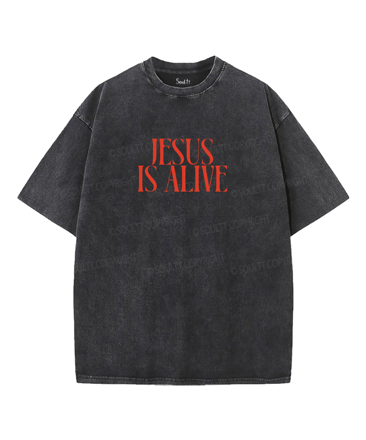 Jesus Is Alive Double Sided Unisex Washed Christian T-shirt Hoodie, Sweatshirt | CiraTrend.com (Image 4)