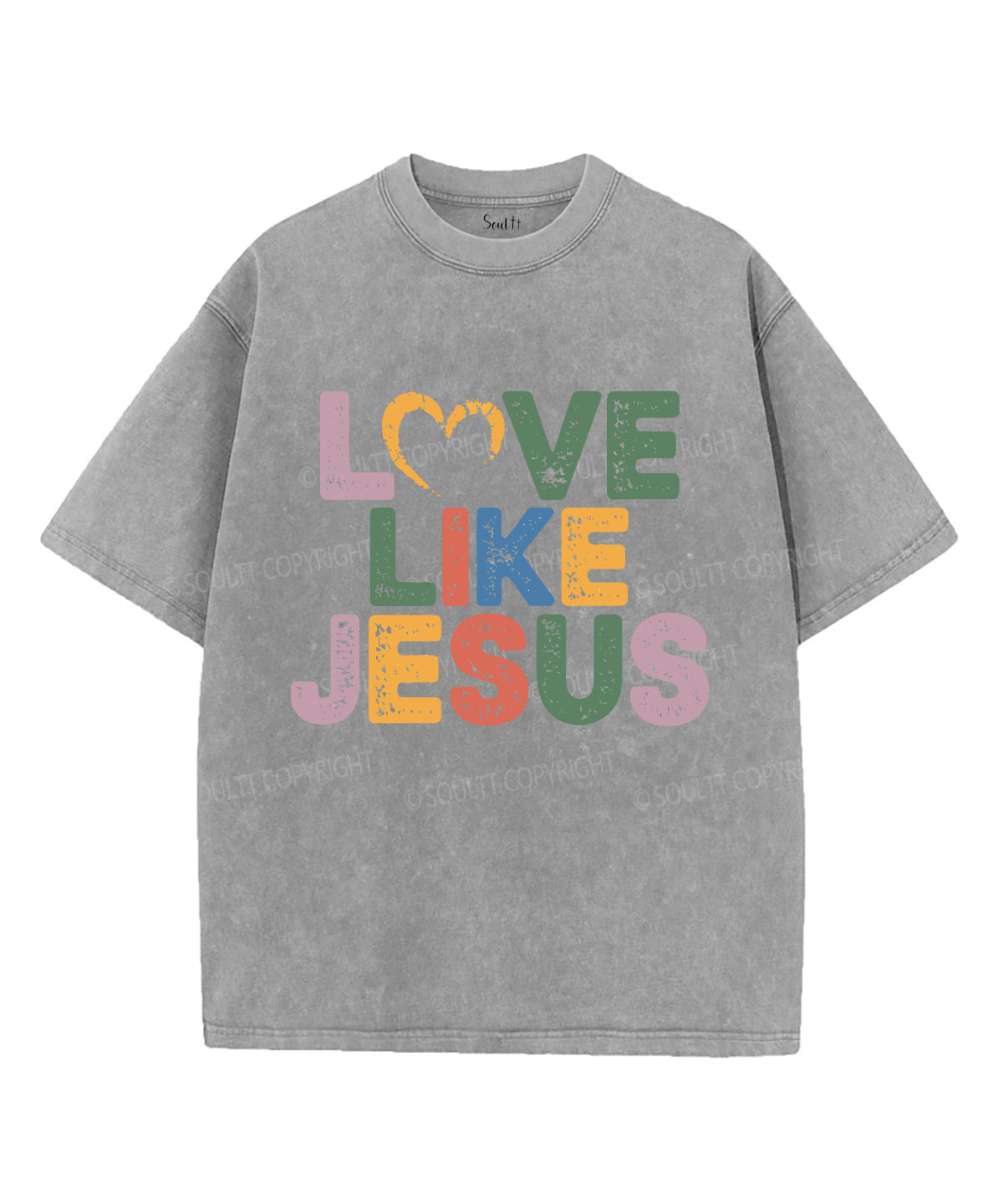 Love Like Jesus Unisex Washed Christian T-shirt Style006 Hoodie, Sweatshirt | CiraTrend.com (Image 3)